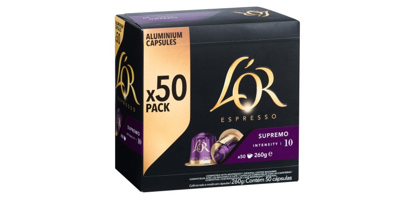 Kaffeekapseln L'Or Espresso Supremo - Packung mit 50 Stück