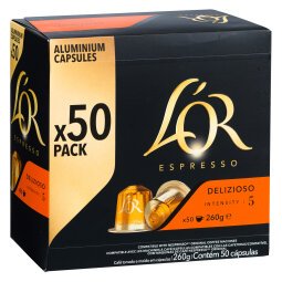 Capsules de café L'Or Espresso Delizioso - Boîte de 50