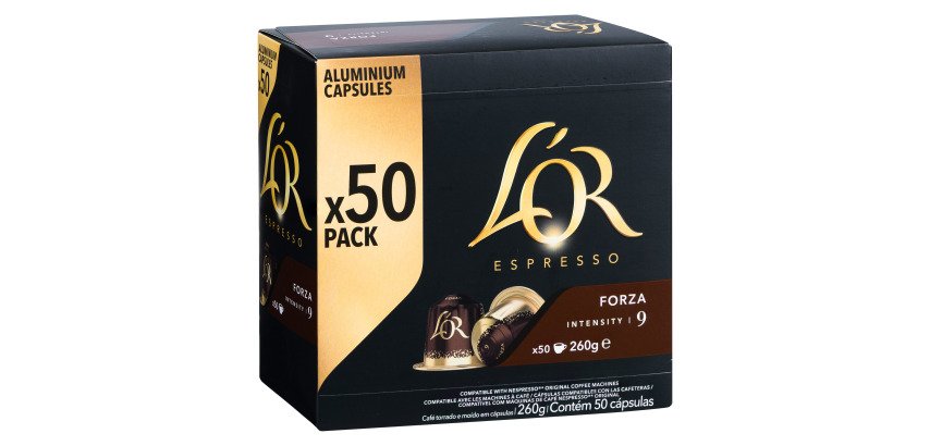 Capsules de café L'Or Espresso Forza - Boîte de 50