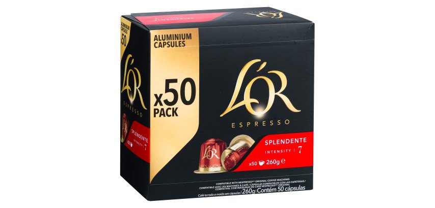 Coffee capsules L'Or Espresso Splendente - Box of 50