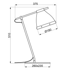 Bureaulamp led JANELLE - Aluminor - 6,5 W - metaal