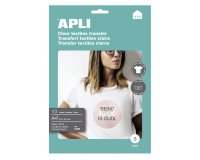 Papel transfer A4 prendas blancas Apli 10 hojas