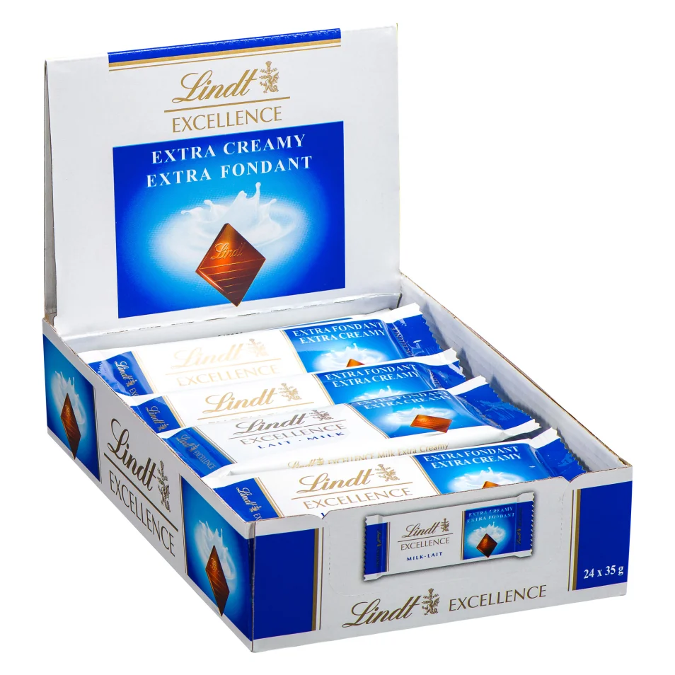 Mini tablette chocolat lait Excellence Lindt - 35 g sur