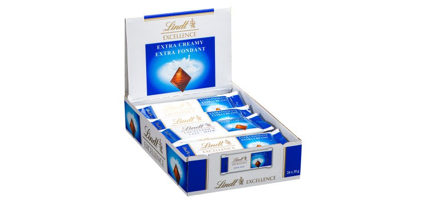 Mini tablette chocolat lait Excellence Lindt - 35 g
