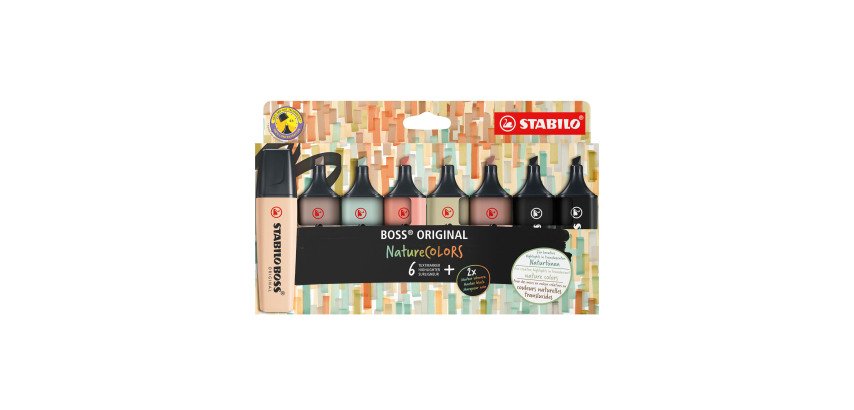 Highlighter Stabilo Boss assorted colors - Pack of 8