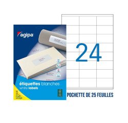 Adhesive label Agipa 119655 white 70 x 35 mm multi-purpose - Pack of 600
