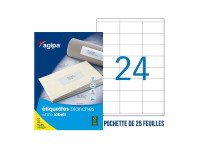 Adhesive label Agipa 119655 white 70 x 35 mm multi-purpose - Pack of 600