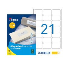 Zelfklevend etiket Agipa 119613 wit 38,1 x 63,5 mm multifunctioneel