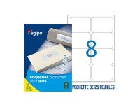 Zelfklevend etiket Agipa 119603 wit 99,1 x 67,7 mm multifunctioneel - doosje van 200