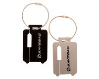 Juego de 2 portaetiquetas de aluminio para maletas Savebag
