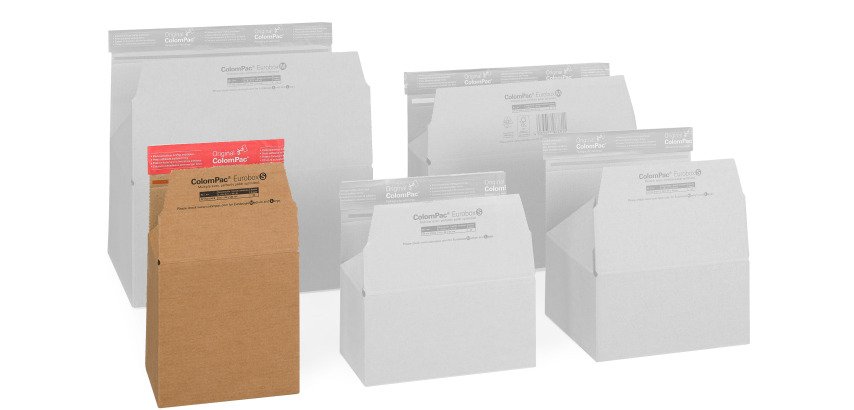 Automatic bottom shipping box with self-sealing ColomPac® Eurobox