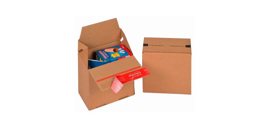 Carton d'expédition à fond automatique et fermeture autocollante ColomPac® Eurobox