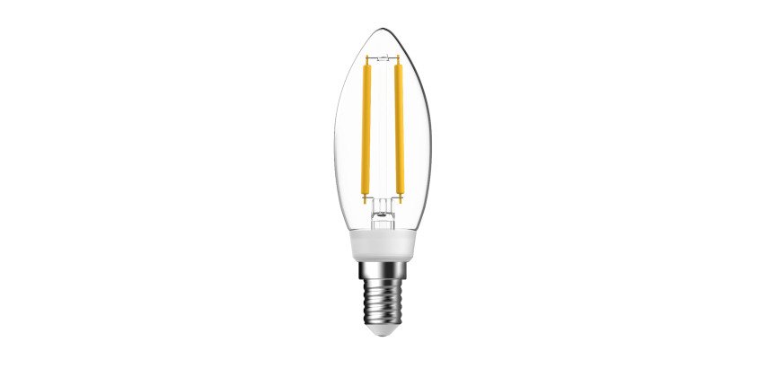 Ampoule LED - E14 - 2,3W - Flamme à filament