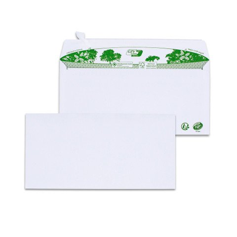 Sobre reciclado ERAPURE 110 x 220 mm 80 g sin ventana - Caja de 200