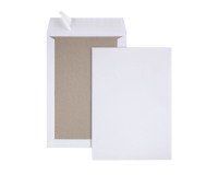 Bolsas con protección trasera de cartón kraft blanco 120 g GPV 229 x 324 sin ventana - Caja de 25