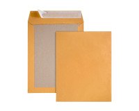 Bolsas con protección trasera de cartón kraft marrón 120 g GPV 260 x 330 sin ventana - Caja de 100