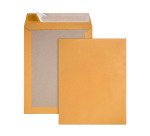 Pochette dos carton kraft brun 120 g GPV 260 x 330 sans fenêtre - Boîte de 100