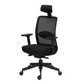 Sedia Ergonomica Ergo Moov' Bruneau con poggiatesta colore nero