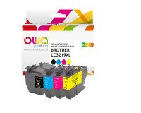 Pack 4 cartuchos Owa compatibles con Brother 3219XL (negro + 3 colores)