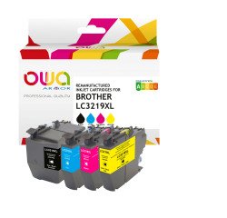 Pack 4 cartuchos Owa compatibles con Brother 3219XL (negro + 3 colores)