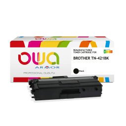 Toner noir OWA Compatible Brother TN421BK pour imprimante laser