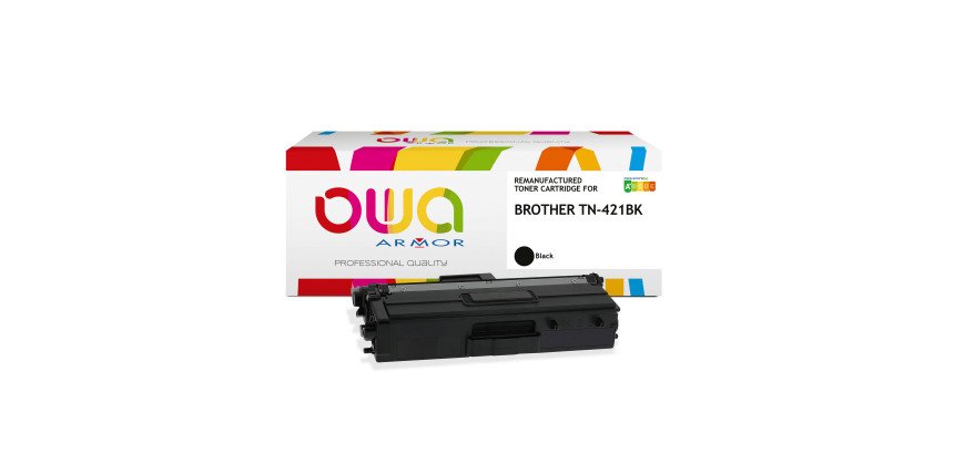 Toner noir OWA Compatible Brother TN421BK pour imprimante laser