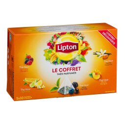 Thés parfumés Lipton - Coffret de 50 sachets fraîcheur