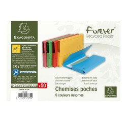 Pack de 50 Subcarpetas bolsa Forever® 290 g/m2 - 24 x 32 cm