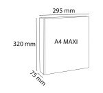 Carpeta Exacompta 2 anillas mixtas 50mm forrada 3 bolsos exteriores Krea Cover - A4 maxi - Blanco