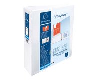 Carpeta Exacompta 2 anillas mixtas 50mm forrada 3 bolsos exteriores Krea Cover - A4 maxi - Blanco