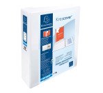 Carpeta Exacompta 2 anillas mixtas 50mm forrada 3 bolsos exteriores Krea Cover - A4 maxi - Blanco