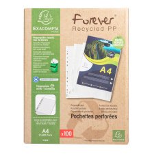 Fundas multitaladro polipropileno reciclado Forever® 6/100e Cristal - paquete de 100