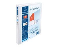 Carpeta Exacompta 4 anillas mixtas 30mm forrada 3 bolsas exteriores Krea Cover - A4 maxi - Blanco