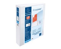 Carpeta Exacompta 4 anillas mixtas 50mm forrada 3 bolsas exteriores Krea Cover - A4 maxi - Blanco