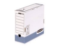 Archiefdozen karton Fellowes Bankers Box - rug 10 cm - blauw