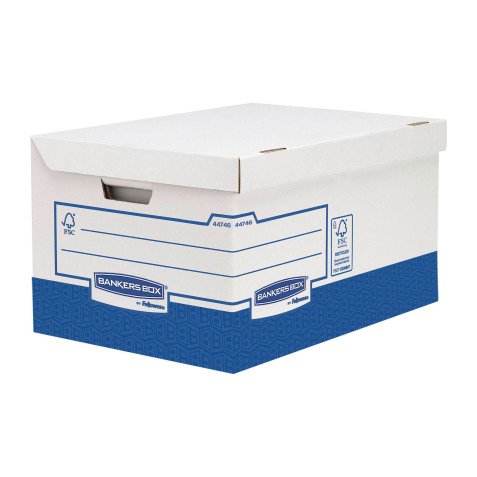 Contenedor de archivo para Folio Bankers Box by Fellowes: 28,7 x 39,5 x 56,5 cm. - azul