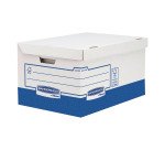 Caisse archives carton Bankers Box by Fellowes - H 28,7 x L 39,5 x P 56,5 cm. - bleue