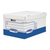 Caisse archives carton Bankers Box by Fellowes - H 28,7 x L 39,5 x P 56,5 cm. - bleue