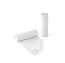 Rollo de 25 bolsas de basura 52 x 60 cm 20 micras blanca