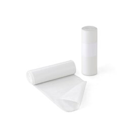 Rollo de 25 bolsas de basura 52 x 60 cm 20 micras blanca