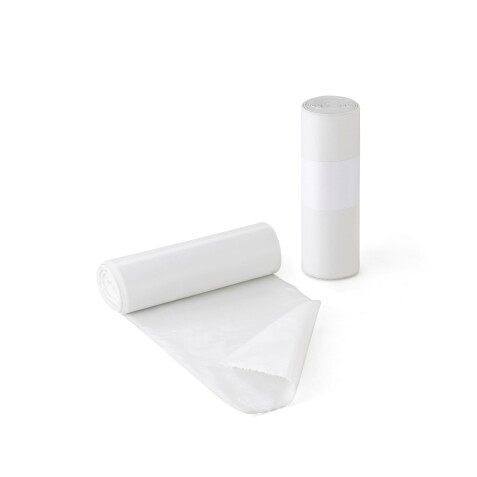 Rollo de 25 bolsas de basura 52 x 60 cm 20 micras blanca