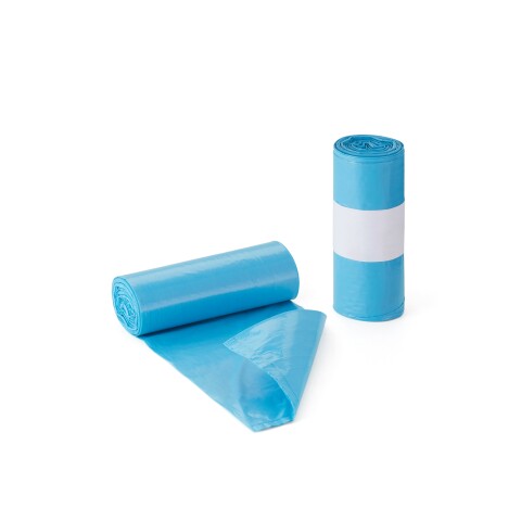 Rollo de 25 bolsas de basura 52 x 60 cm 20 micras azul