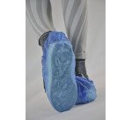 Sovrascarpe monouso in CPE azzurro, 100 unità