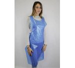 Grembiule monouso in LDPE azzurro,100 unità