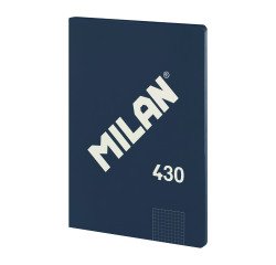 Cuaderno encolado tapa flexible A4 48 hojas 5 x 5 MILAN Azul Marino