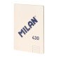 Cuaderno encolado tapa flexible A4 48 hojas Rayas MILAN