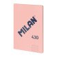 Cuaderno encolado tapa flexible A4 48 hojas 5 x 5 MILAN