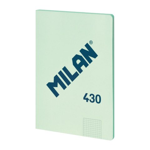 Cuaderno encolado tapa flexible A4 48 hojas 5 x 5 MILAN Verde menta