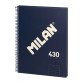 Cuaderno tapa cartón duro A4 80 hojas Rayado MILAN