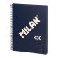 Cuaderno tapa cartón duro A4 80 hojas Rayado MILAN